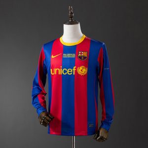 Retro Barcelona 2010/11 Hjemmedrakt Langermet Herre Fotballdrakt