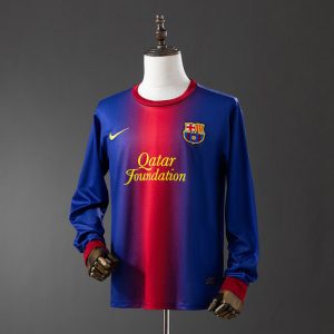 Retro Barcelona 2012/13 Hjemmedrakt Langermet Herre Fotballdrakt