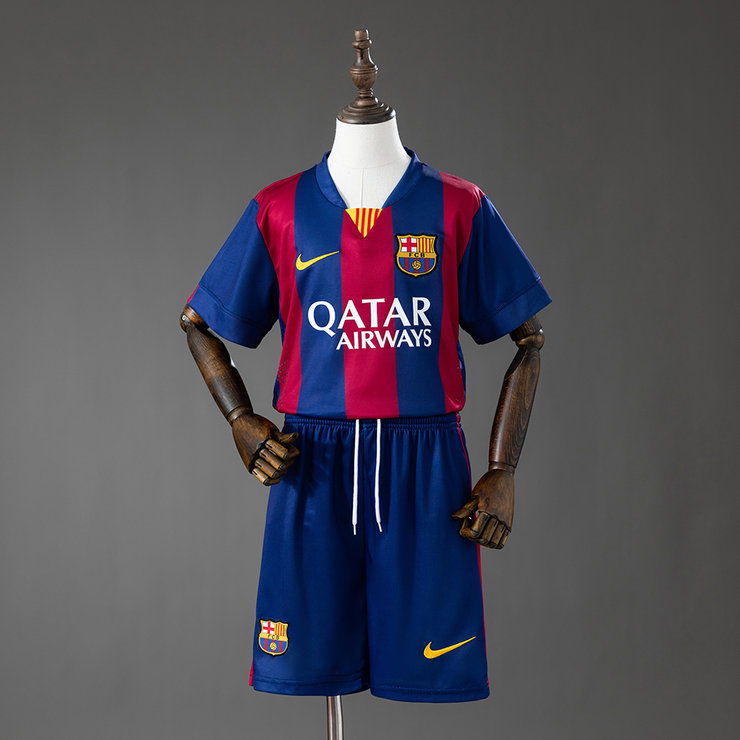 Retro Barcelona 2014/15 Hjemmedrakt Barn Fotballdraktsett