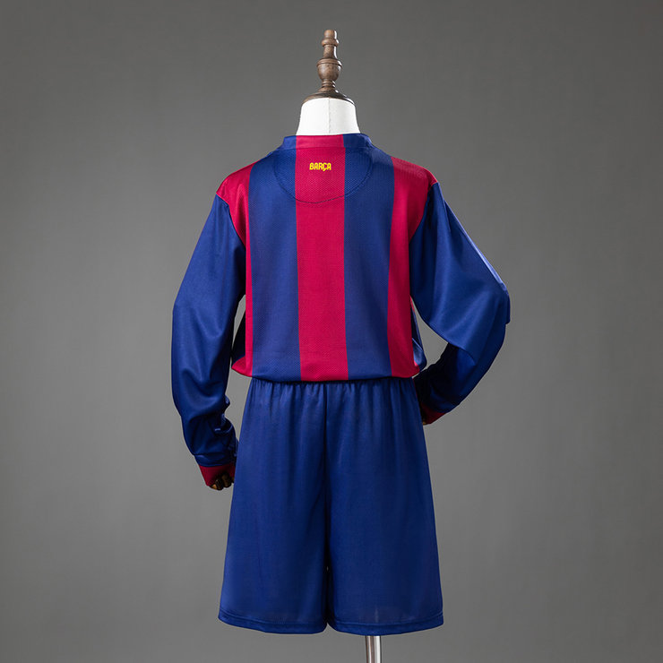 Retro Barcelona 2014/15 Hjemmedrakt Langermet Barn Fotballdraktsett