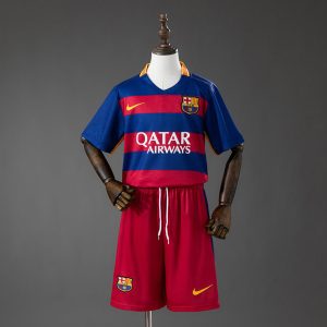 Retro Barcelona 2015/16 Hjemmedrakt Barn Fotballdraktsett