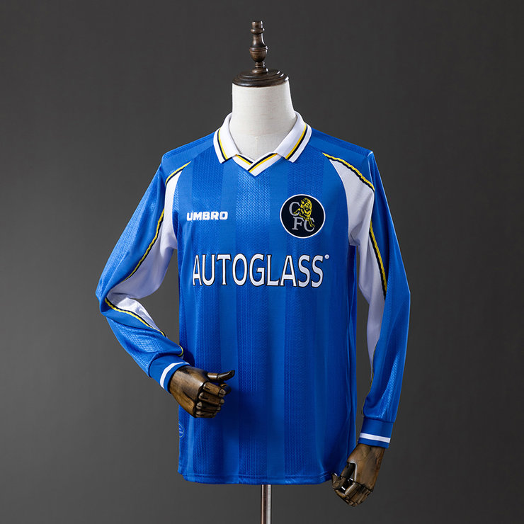 Retro Chelsea 1997/99 Hjemmedrakt Langermet Herre Fotballdrakt