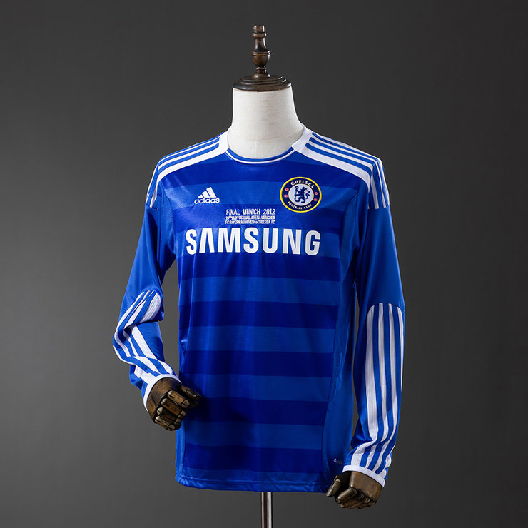 Retro Chelsea 2011/12 Hjemmedrakt Langermet Champions League Herre Fotballdrakt