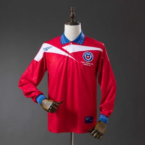 Retro Chile 1998 Hjemmedrakt Langermet Herre Fotballdrakt