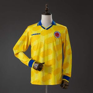 Retro Colombia 1994 Hjemmedrakt Langermet Herre Fotballdrakt