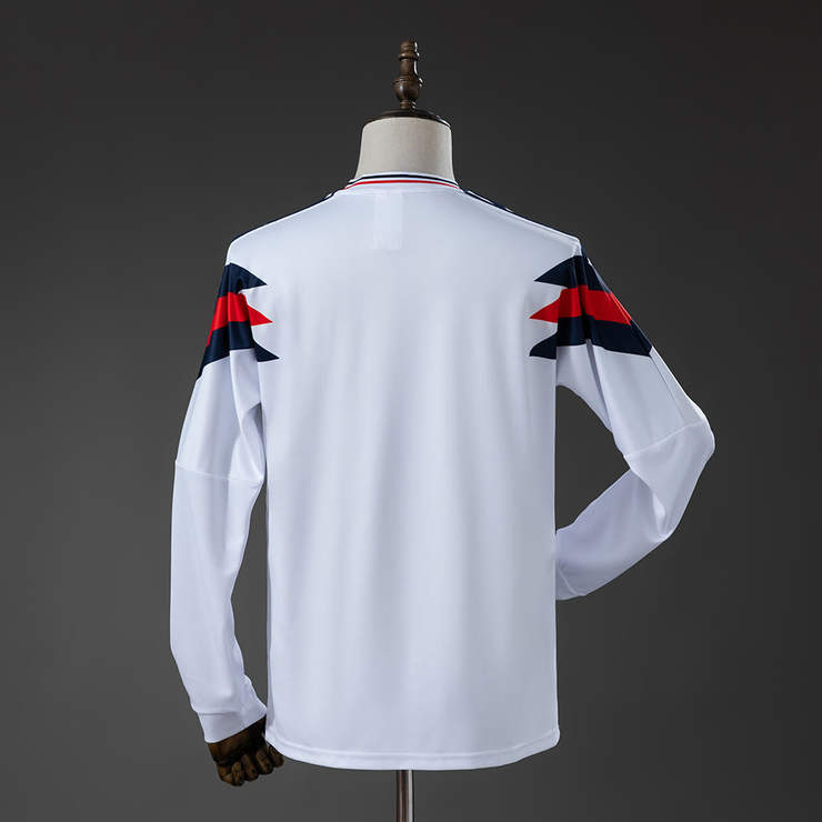 Retro England 1990 Hjemmedrakt Langermet Herre Fotballdrakt