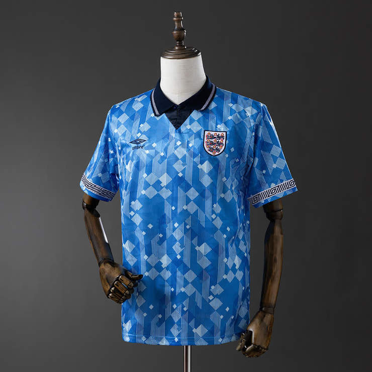Retro England 1990 Tredjedrakt Herre Fotballdrakt
