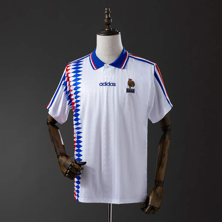 Retro Frankrike 1994 Bortedrakt Herre Fotballdrakt