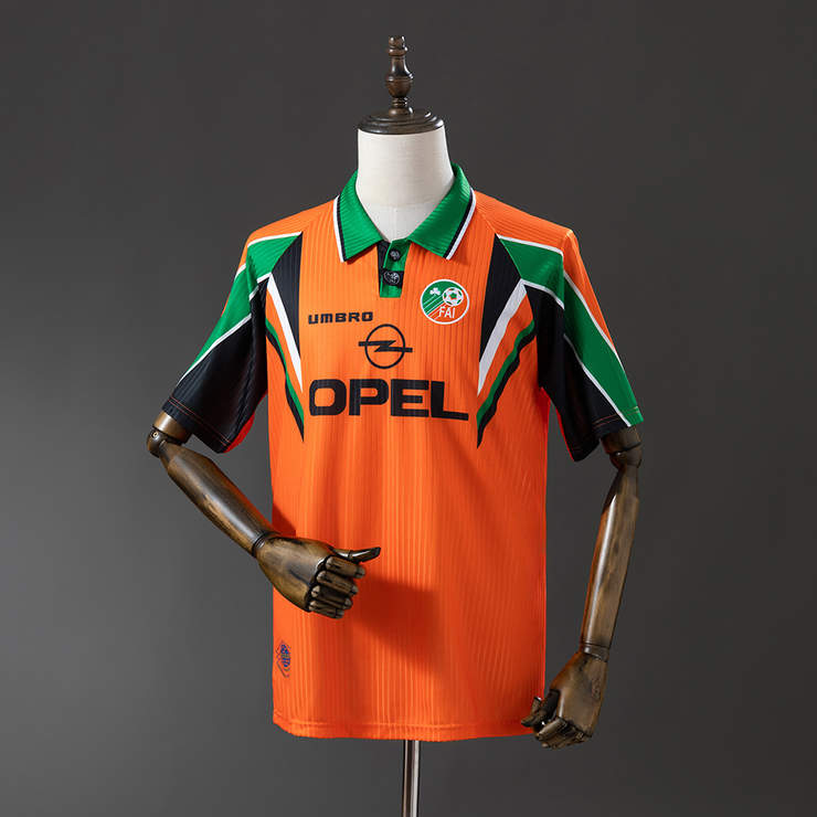 Retro Irland 1997 Bortedrakt Oransje Herre Fotballdrakt