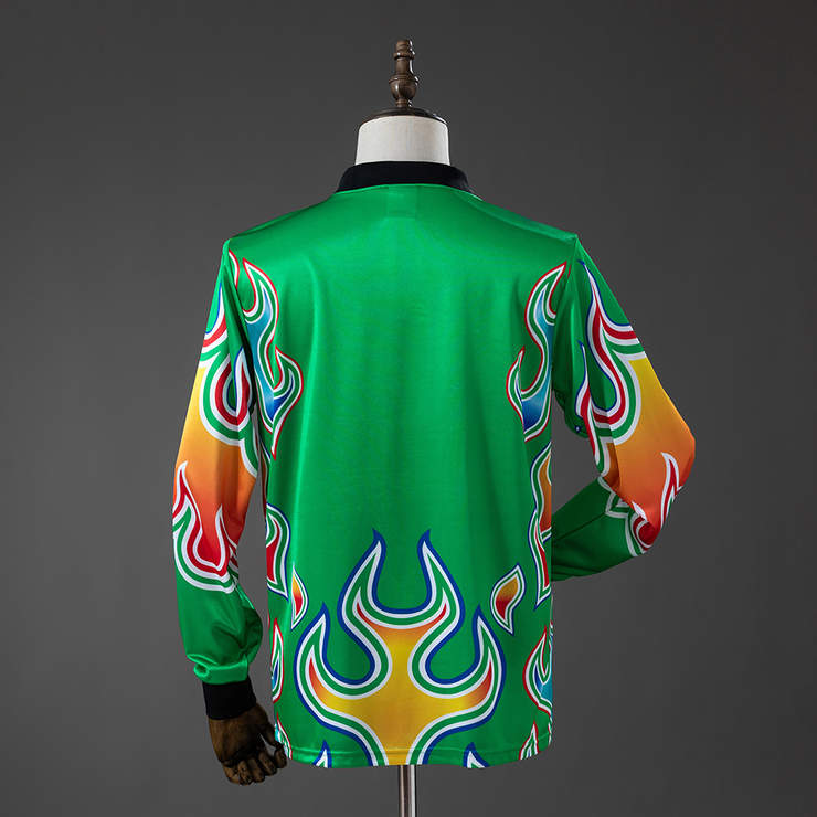 Retro Japan 1998 Keeperdrakt Grønn Langermet Fotballdrakt Herre