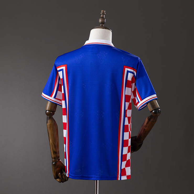 Retro Kroatia 1998 Bortedrakt Herre Fotballdrakt