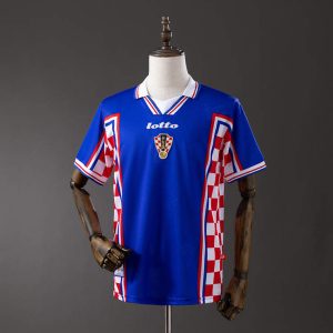 Retro Kroatia 1998 Bortedrakt Herre Fotballdrakt