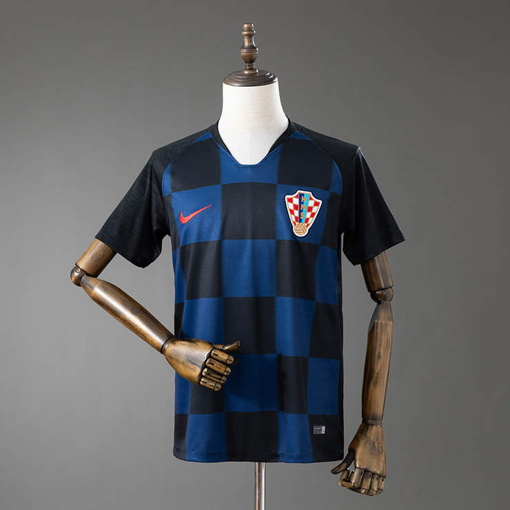 Retro Kroatia 2018 Bortedrakt Herre Fotballdrakt