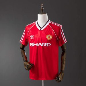 Retro Manchester United 1984 Hjemmedrakt Herre Fotballdrakt