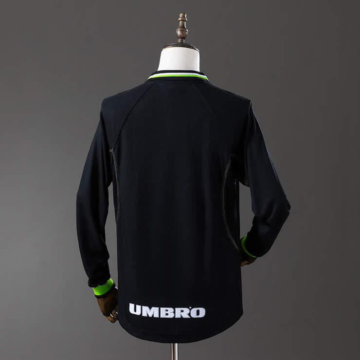 Retro Manchester United 1998/99 Tredjedrakt Langermet Champions League Fotballdrakt Herre