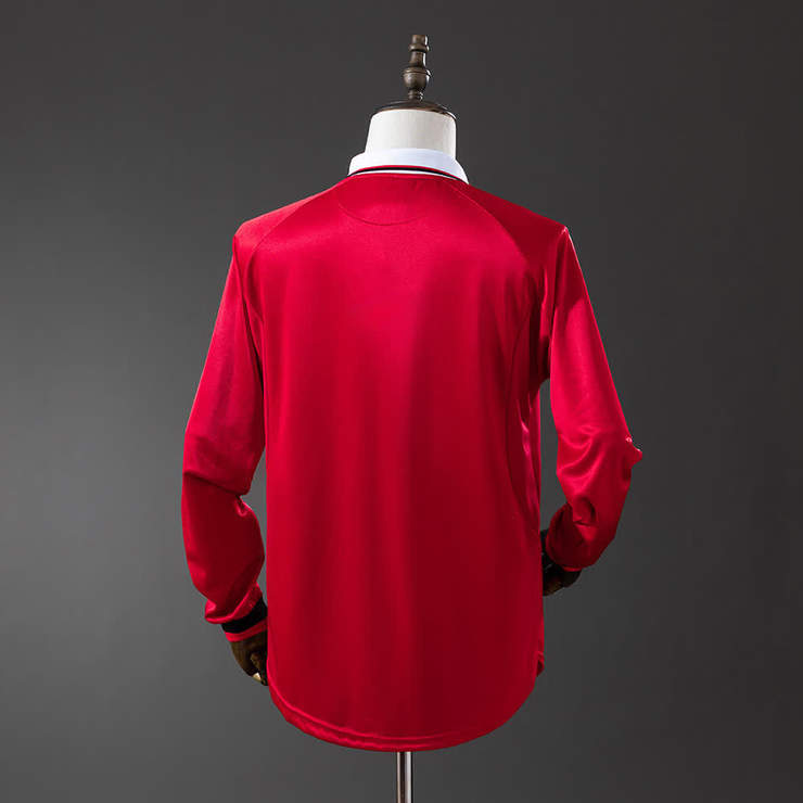 Retro Manchester United 1999/00 Hjemmedrakt Langermet Herre Fotballdrakt