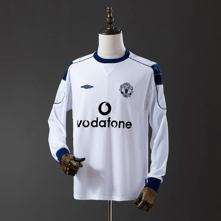 Retro Manchester United 2000/01 Bortedrakt Langermet Herre Fotballdrakt