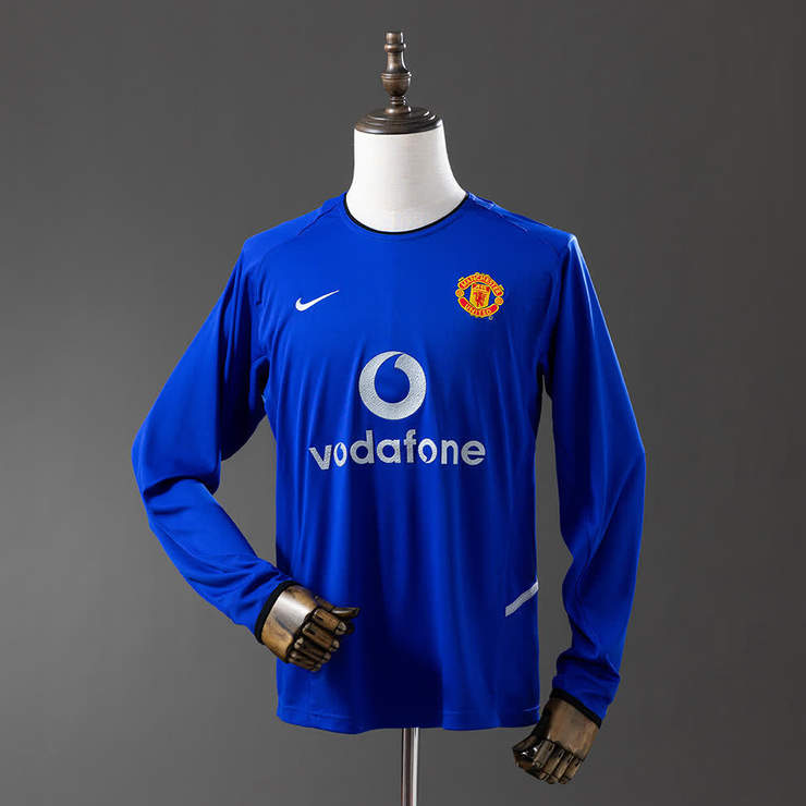 Retro Manchester United 2002/03 Tredjedrakt Langermet Herre Fotballdrakt