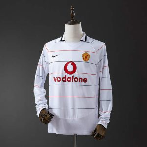 Retro Manchester United 2003/05 Bortedrakt Langermet Herre Fotballdrakt