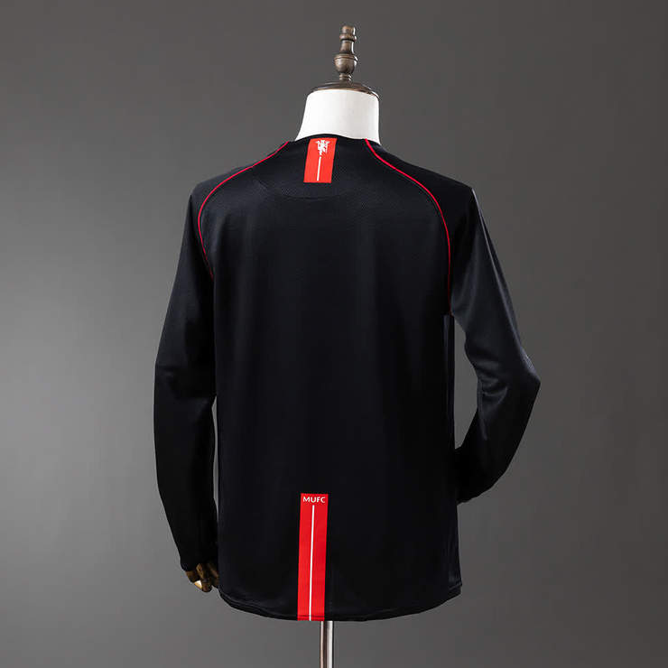 Retro Manchester United 2007/08 Bortedrakt Langermet Herre Fotballdrakt