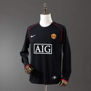 Retro Manchester United 2007/08 Bortedrakt Langermet Herre Fotballdrakt