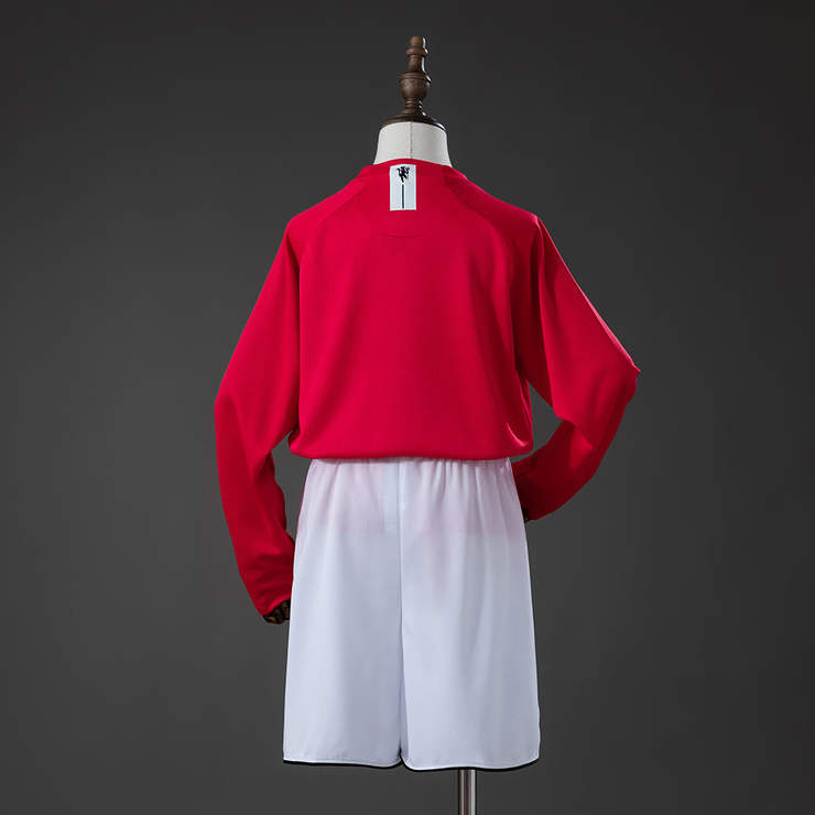 Retro Manchester United 2007/08 Hjemmedrakt Langermet Barn Fotballdraktsett