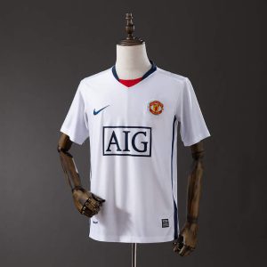 Retro Manchester United 2008/09 Bortedrakt Champions League Fotballdrakt Herre