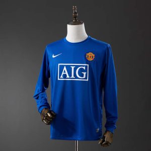 Retro Manchester United 2008/09 Tredjedrakt Langermet Herre Fotballdrakt