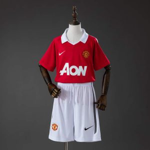 Retro Manchester United 2010/11 Hjemmedrakt Barn Fotballdraktsett