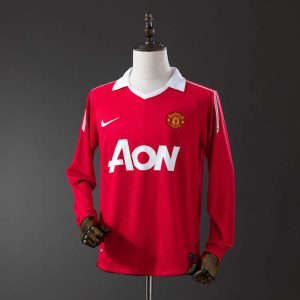 Retro Manchester United 2010/11 Hjemmedrakt Langermet Herre Fotballdrakt