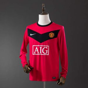 Retro Manchester United 2010 Hjemmedrakt Langermet Herre Fotballdrakt