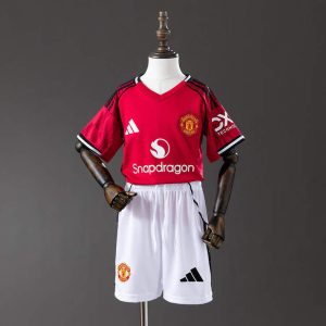 Retro Manchester United 2024/25 Hjemmedrakt Barn Fotballdraktsett