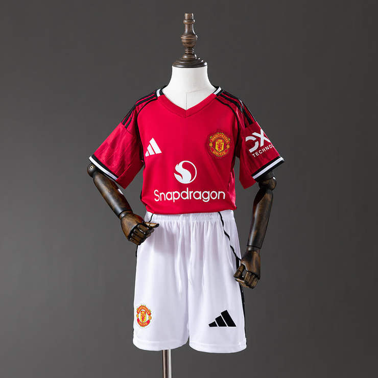 Retro Manchester United 2024/25 Hjemmedrakt Barn Fotballdraktsett