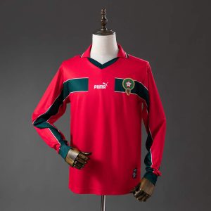 Retro Marokko 1998 Bortedrakt Langermet Herre Fotballdrakt