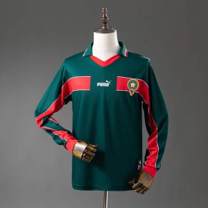Retro Marokko 1998 Hjemmedrakt Langermet Herre Fotballdrakt