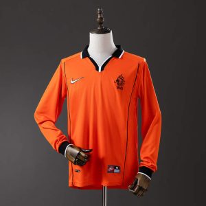 Retro Nederland 1998 Hjemmedrakt Langermet Herre Fotballdrakt