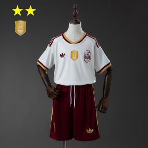 Spania VM 2026 Bortedrakt Barn Fotballdraktsett Mesterutgave To Stjerner