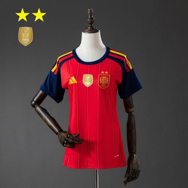 Spania VM 2026 Hjemmedrakt Dame Fotballdrakt Mesterutgave To Stjerner