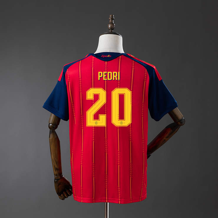 Spania VM 2026 Hjemmedrakt Herre Pedri #20 Fotballdrakt Mesterutgave To Stjerner