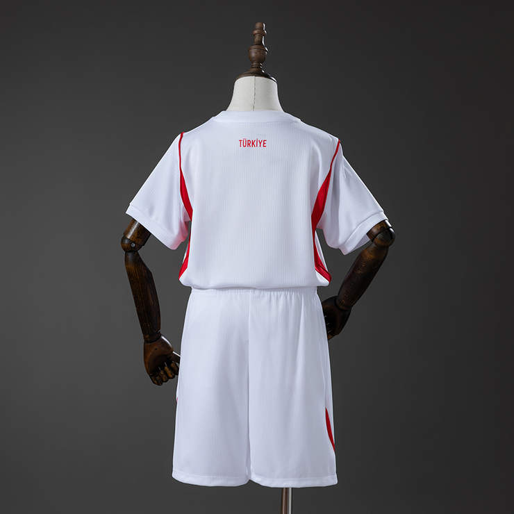 Tyrkia VM 2026 Bortedrakt Fotballdraktsett Barn Kortermet