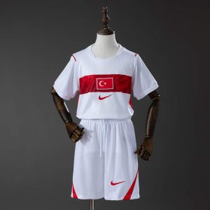 Tyrkia VM 2026 Bortedrakt Fotballdraktsett Barn Kortermet