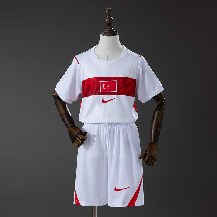 Tyrkia VM 2026 Bortedrakt Fotballdraktsett Barn Kortermet