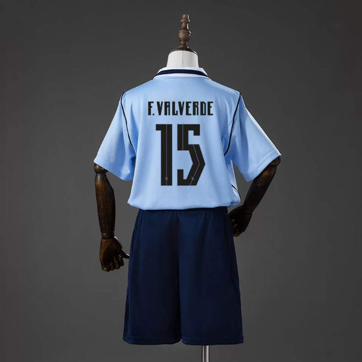 Uruguay VM 2026 Hjemmedraktsett Barn Federico Valverde 15 Fotballdrakt
