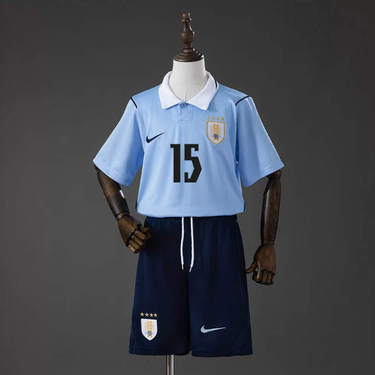 Uruguay VM 2026 Hjemmedraktsett Barn Federico Valverde 15 Fotballdrakt